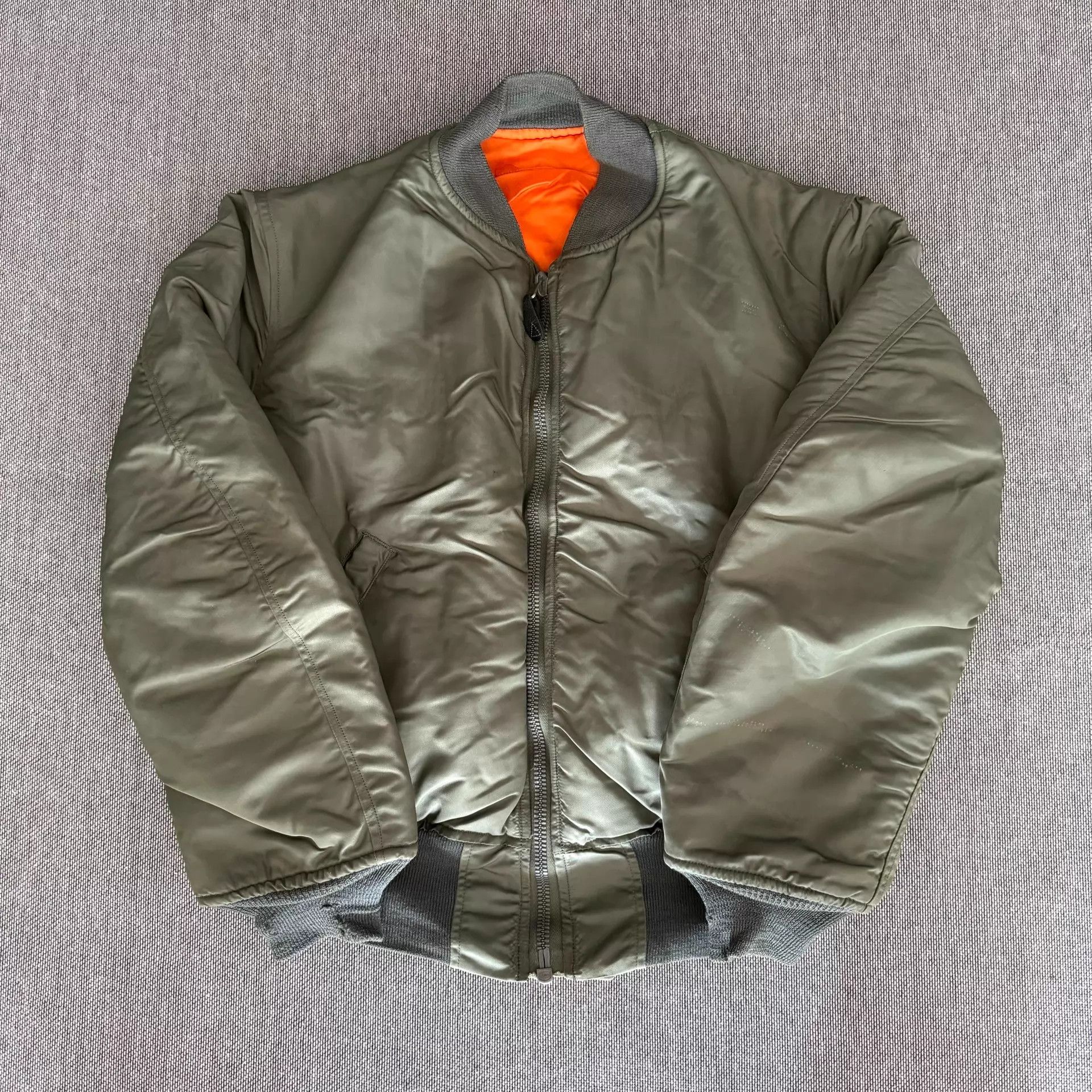 Alpha Industries Alpha 1963 Vintage MA-1 M Orange Lining Bomber Jacket Size US M / EU 48-50 / 2 - 1 Thumbnail
