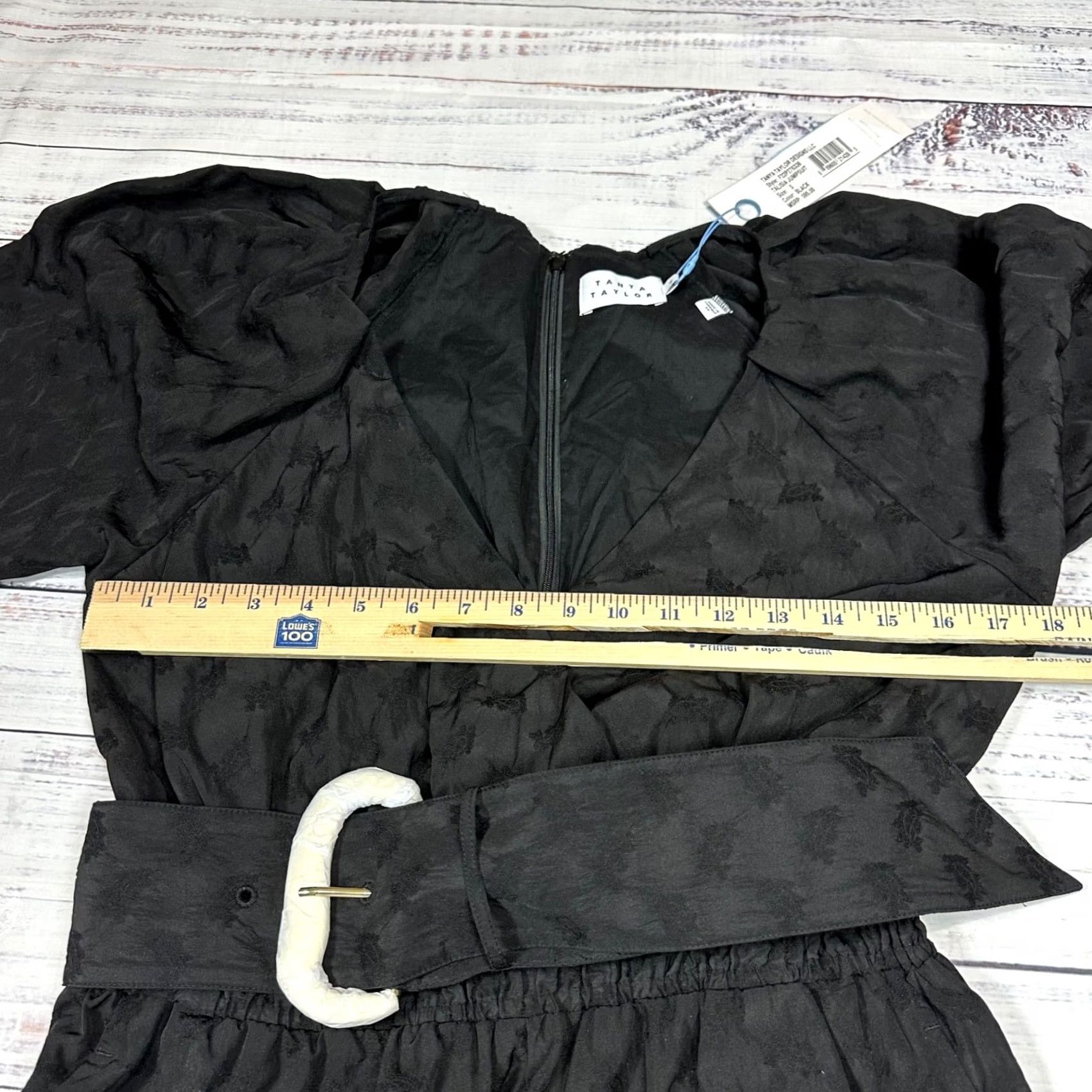 Tanya Taylor Tanya Taylor Womens Jumpsuit Long Sleeve Belted Black S Size S / US 4 / IT 40 - 5 Thumbnail