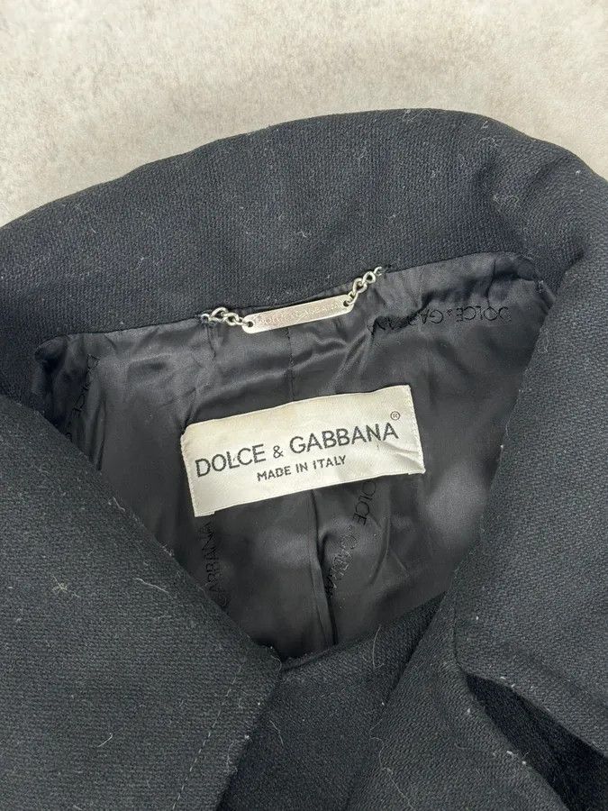 Dolce & Gabbana AW1996 Dolce & Gabbana Black Classy Wool Buttoned Officer Peacoat Jacket Size US M / EU 48-50 / 2 - 8 Thumbnail