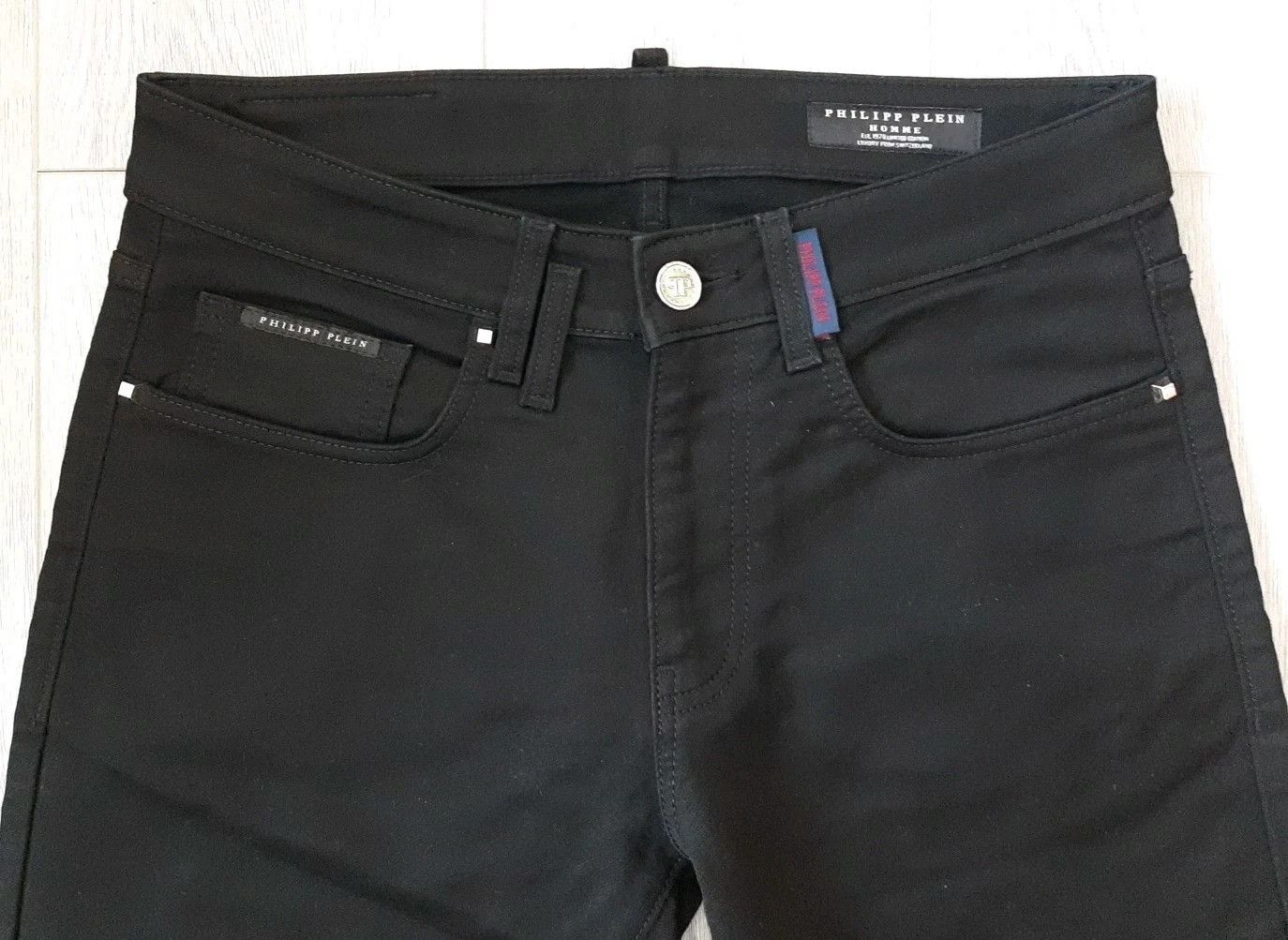 Philipp Plein Philipp Plein Jeans Mens Black Skinny Stretch Denim Pants Size US 32 / EU 48 - 5 Thumbnail