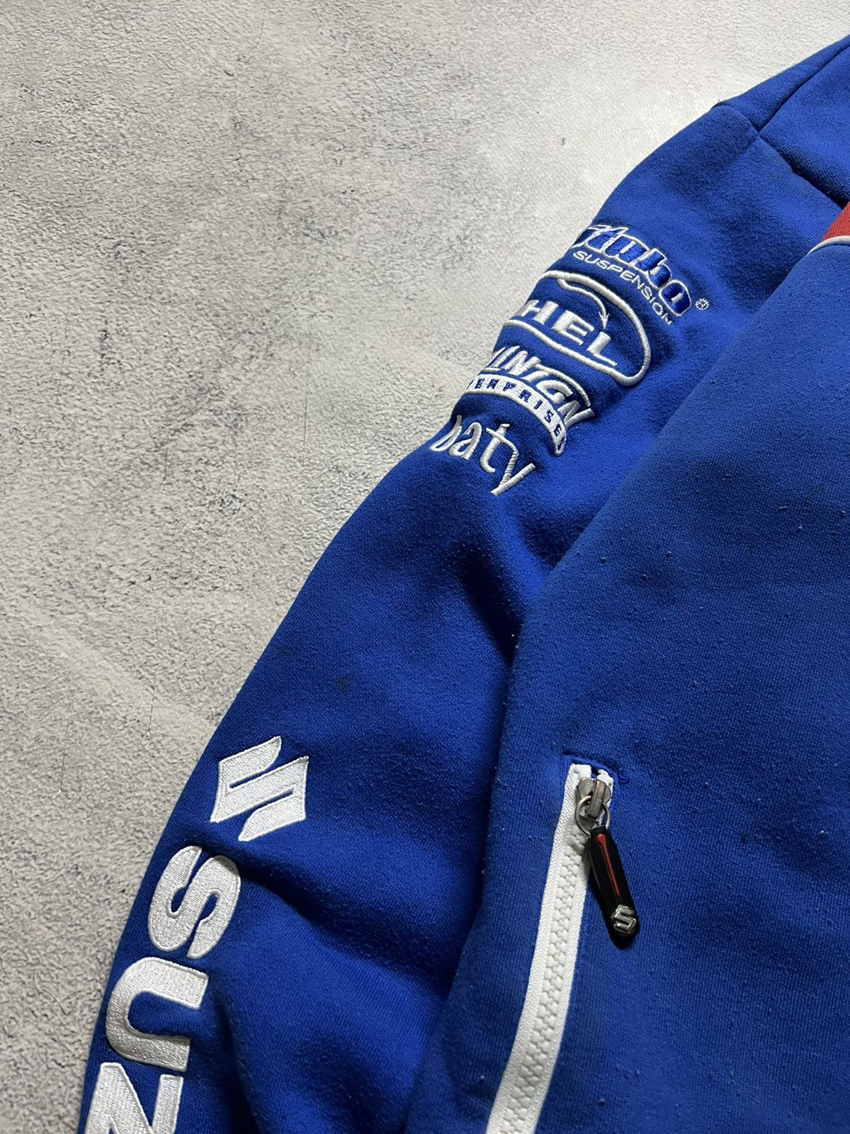 Vintage Vintage Y2k Suzuki GSX 💙 Racing Zip Hoodie 00’s Size US XXL / EU 58 / 5 - 10 Thumbnail