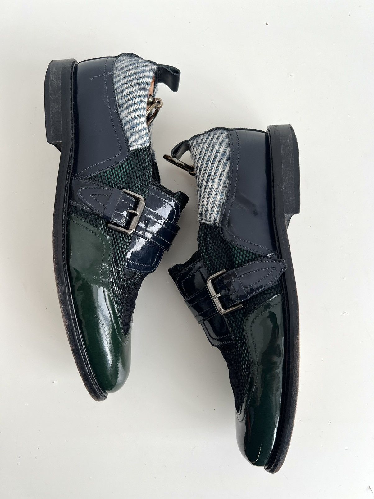 John Galliano 00s John Galliano Patent Leather Strap Hybrid “Joker” Shoes Size US 9 / EU 42 - 12 Thumbnail