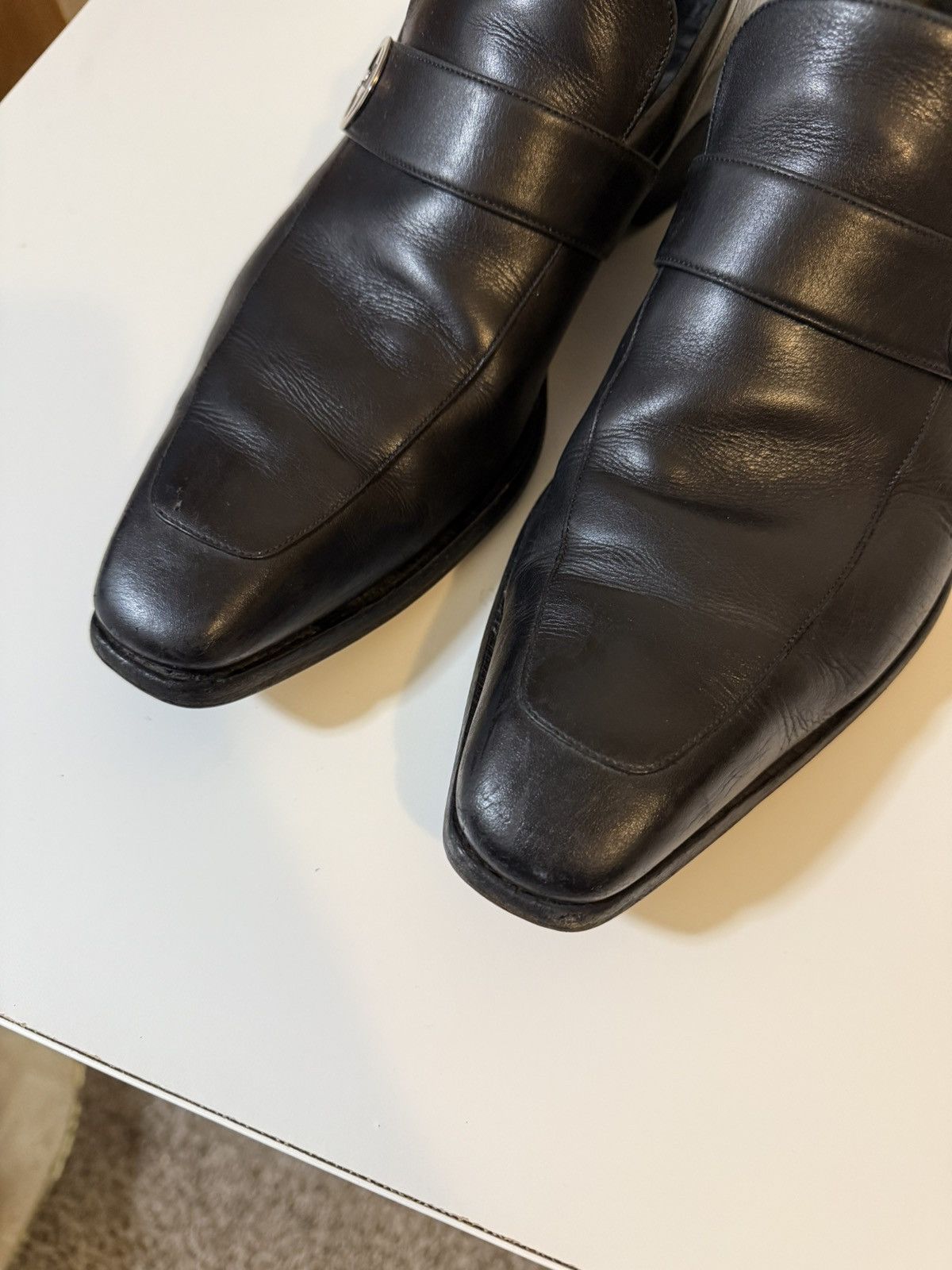 Gucci Gucci Interlocking G Logo Leather Loafers Size US 8 / EU 41 - 6 Thumbnail