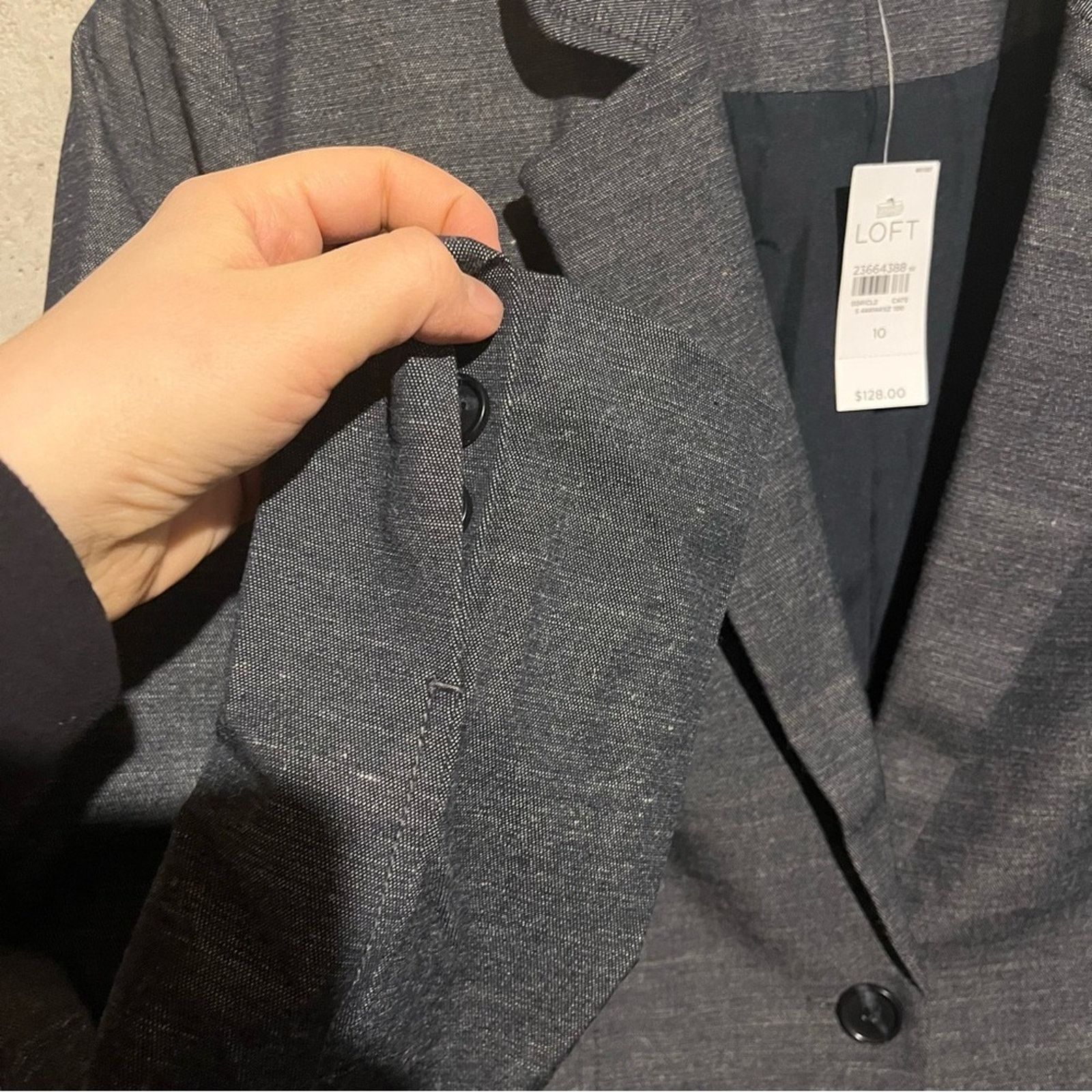 Ann Taylor Ann Taylor LOFT Chambray One Button Blazer Blue NWT Size 10 Size L / US 10 / IT 46 - 5 Thumbnail