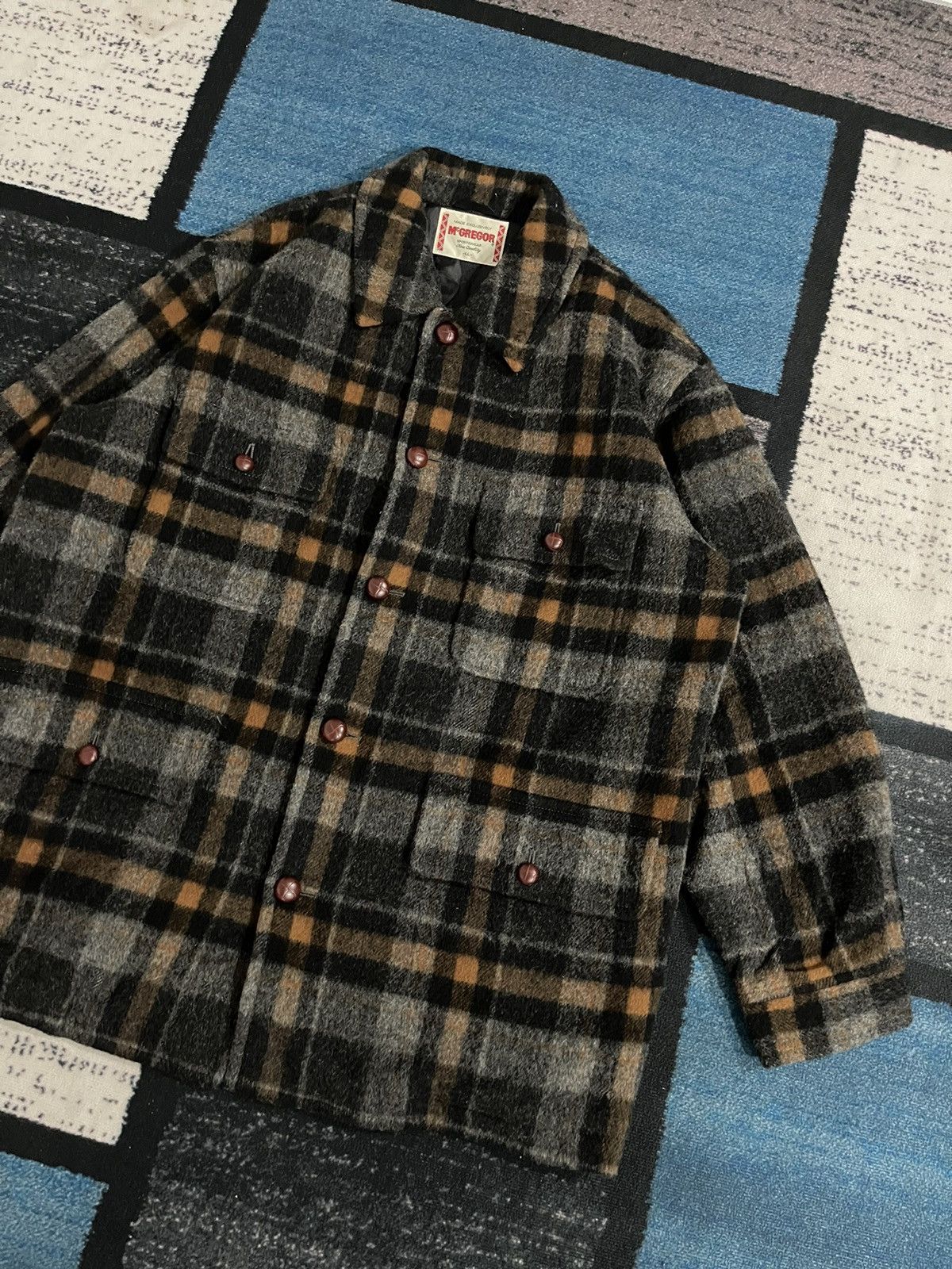 McGregor × Vintage Vintage Mcgregor Plaid Wool Jacket Size US XL / EU 56 / 4 - 3 Thumbnail