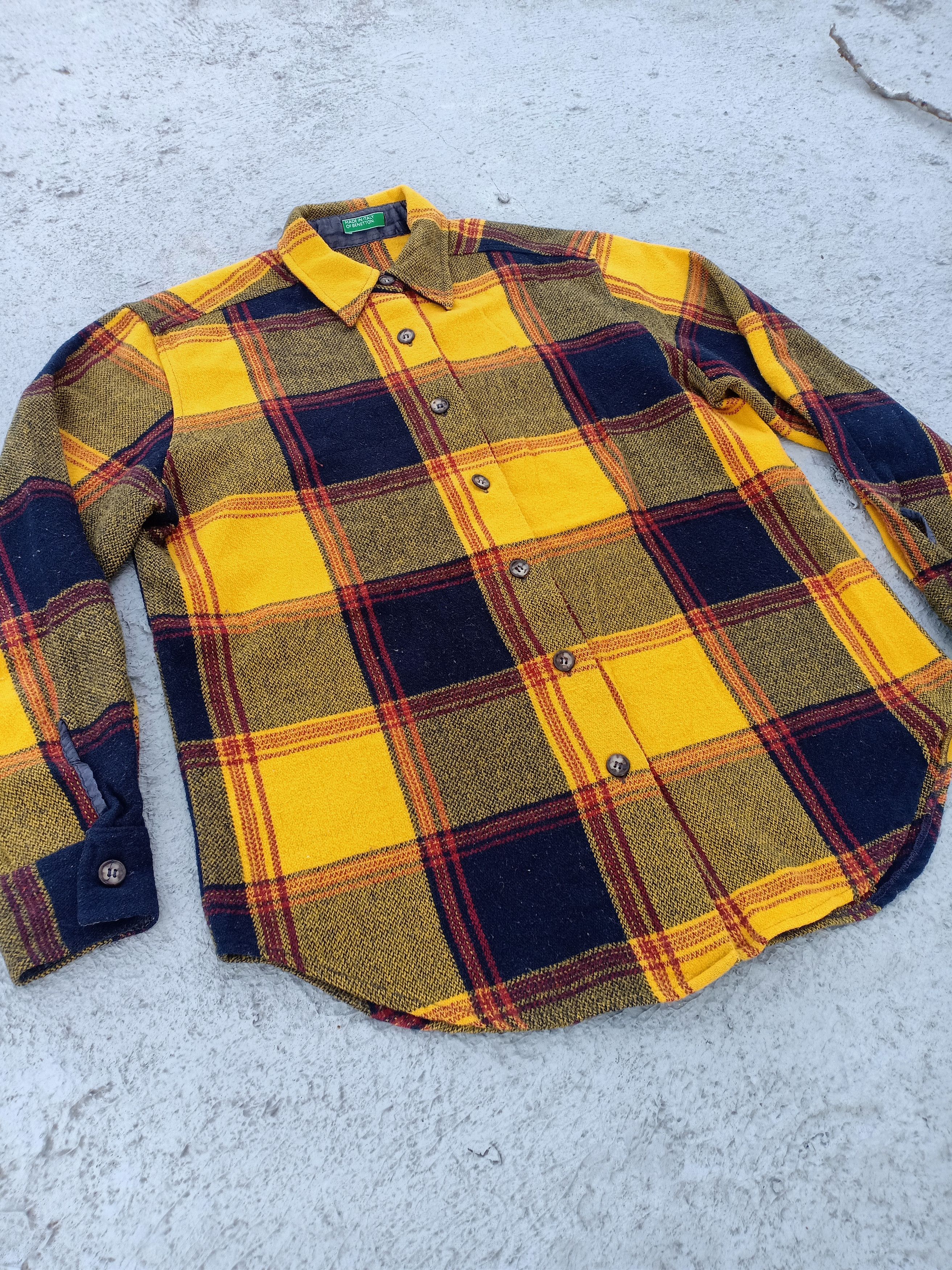Benetton BENETTON flannel Size US M / EU 48-50 / 2 - 2 Thumbnail