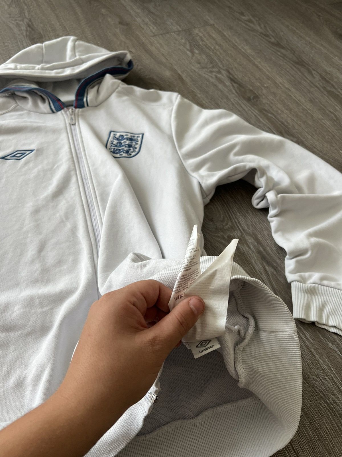 Umbro × Vintage Vintage Umbro England Football Hoodie Soccer Jersey Size US XL / EU 56 / 4 - 9 Thumbnail