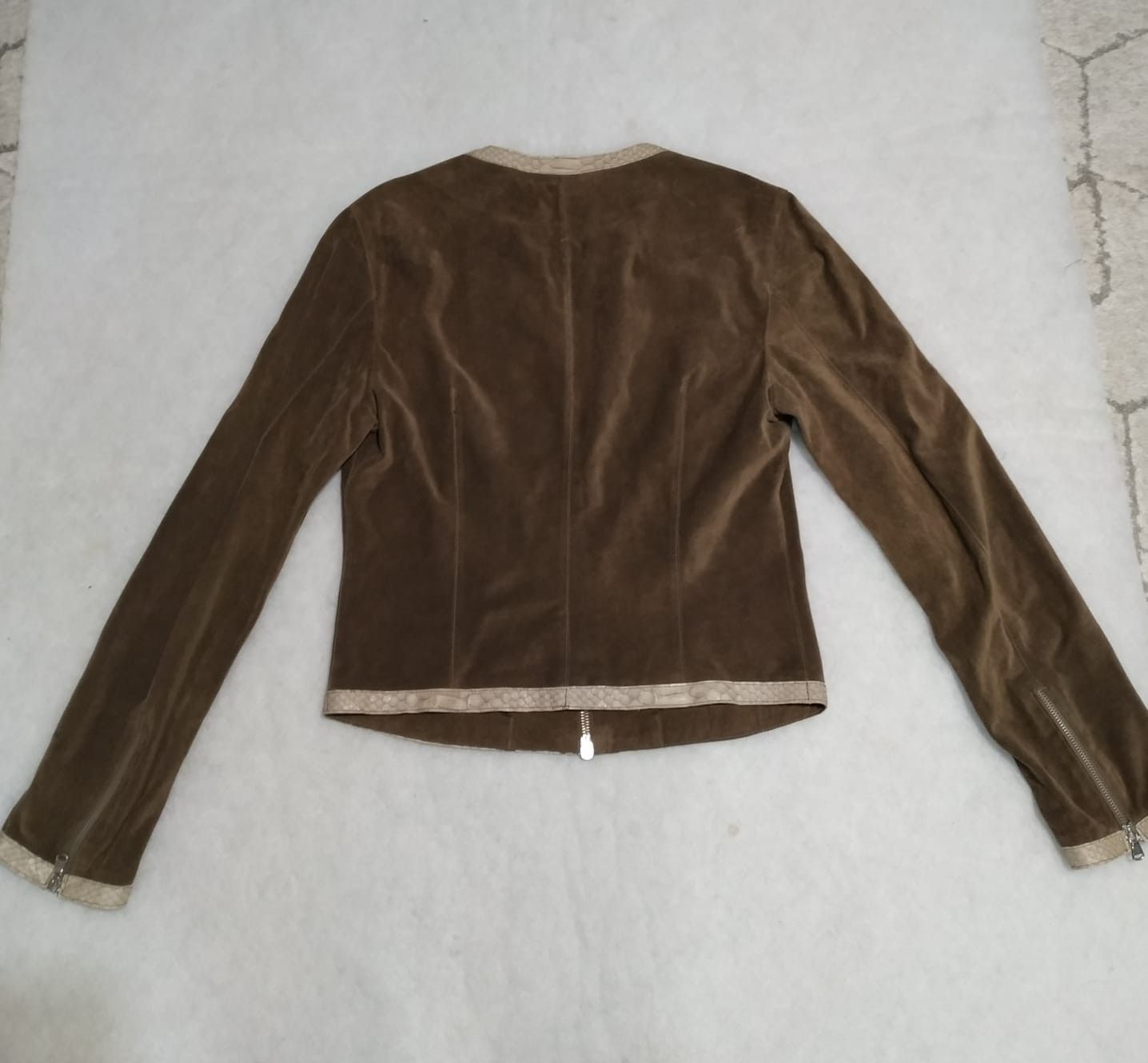 Joseph Joseph brown leather / snake skin blazer jacket M Size M / US 6-8 / IT 42-44 - 2 Thumbnail