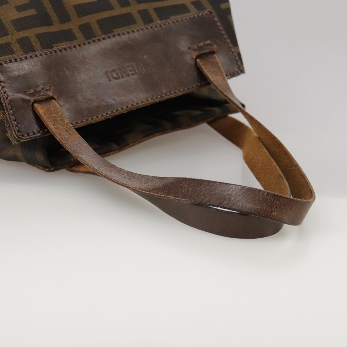 Fendi FENDI Zucca Canvas Hand Bag Brown Black Size ONE SIZE - 7 Thumbnail