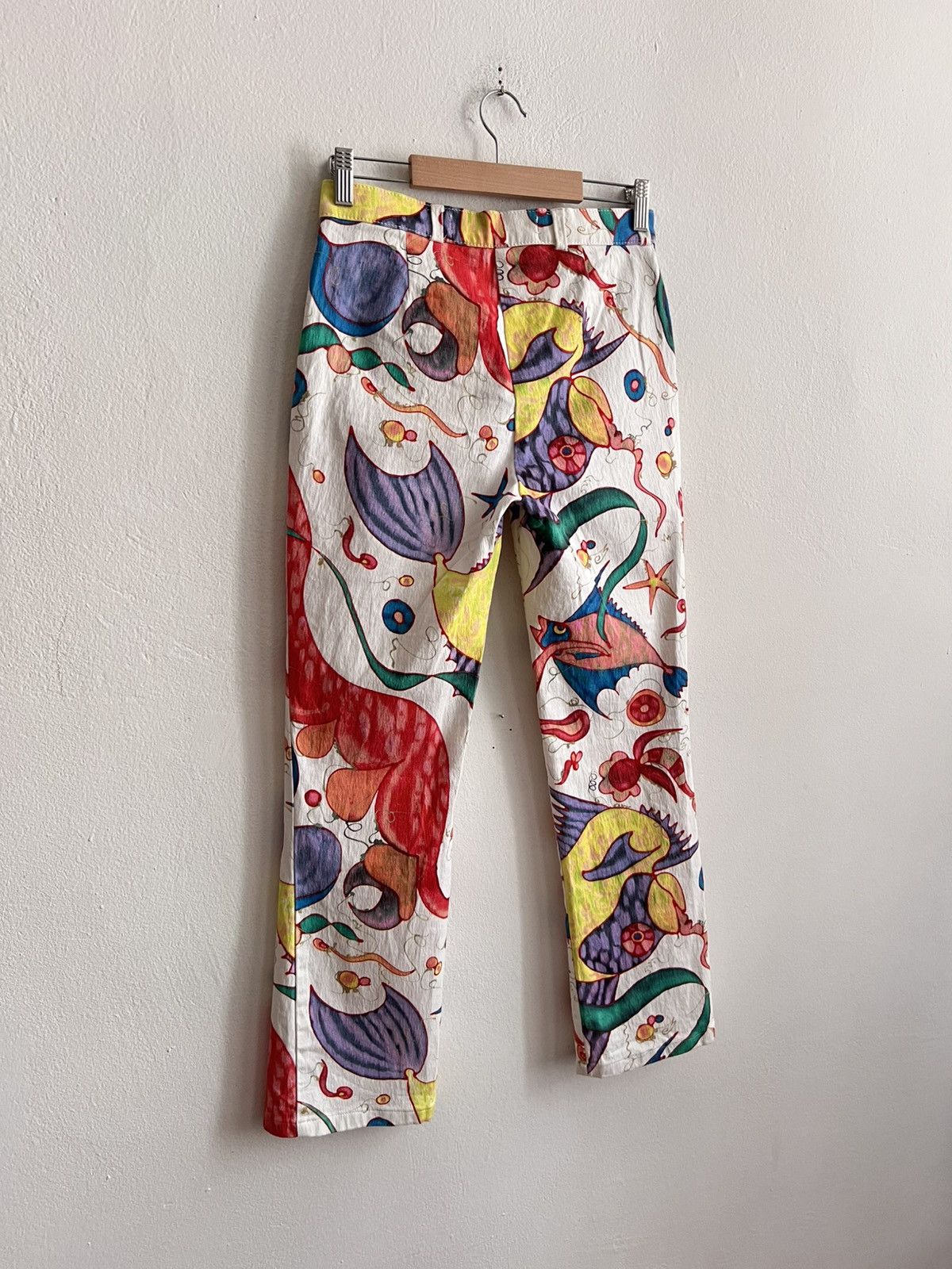 Versace 2000s Versace sea world pattern flared jeans Size 28" / US 6 / IT 42 - 5 Thumbnail