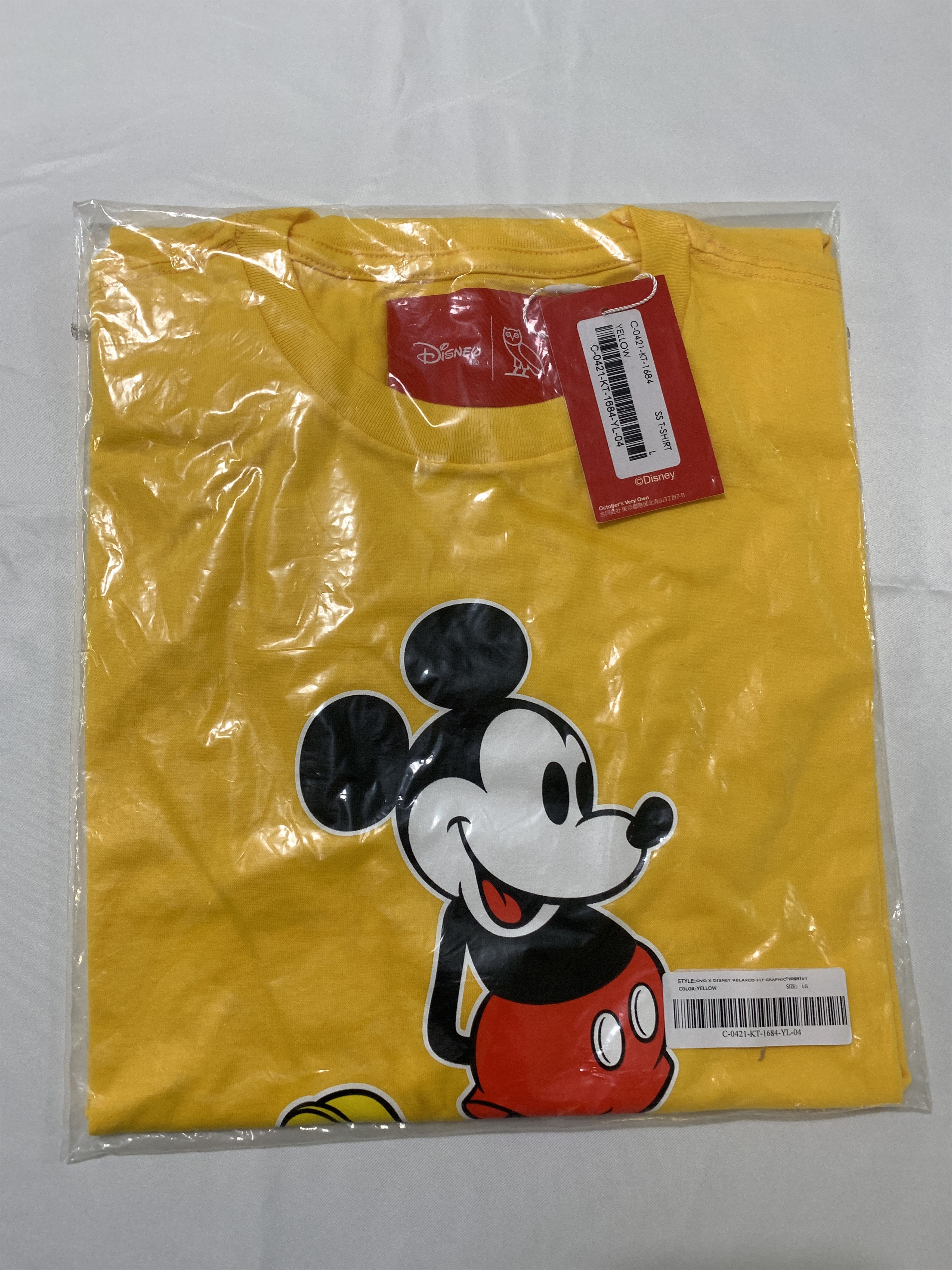 Disney DISNEY X OVO CLASSIC MICKEY T-SHIRT YELLOW Size US L / EU 52-54 / 3 - 1 Thumbnail