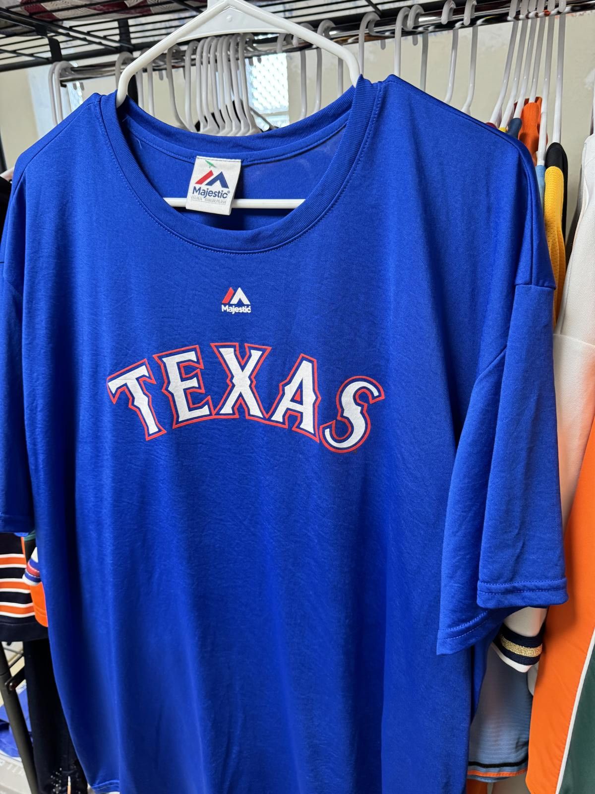 MLB × Majestic Vintage Y2K MLB Texas Rangers T-Shirt Size US XL / EU 56 / 4 - 2 Thumbnail