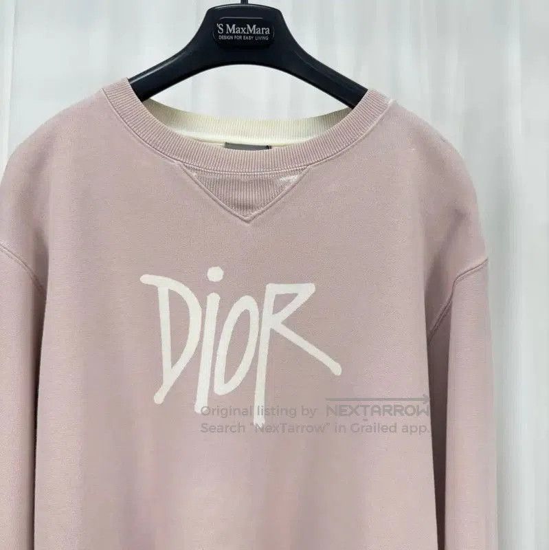 Dior Dior Logo Pink Cotton Long Sleeve Sweatshirt . Size US M / EU 48-50 / 2 - 3 Thumbnail