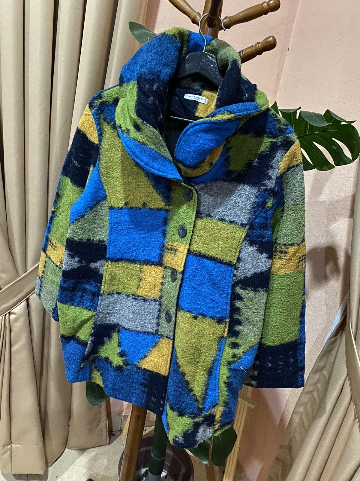 If Six Was Nine × Japanese Brand Unique Vintage La Monet Tokyo Wool Jacket Abstract Size US L / EU 52-54 / 3 - 2 Thumbnail