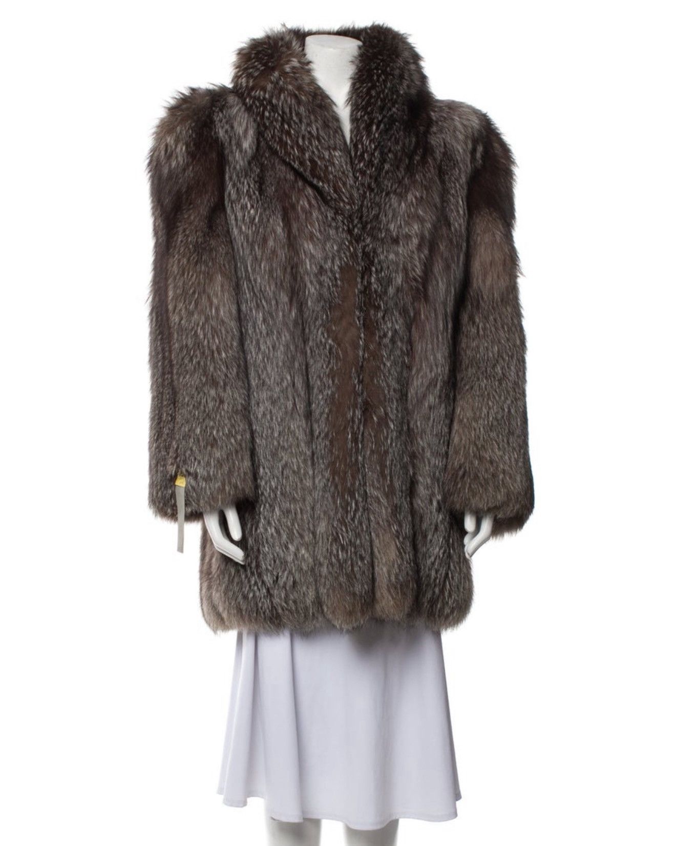 Revillon Fox Fur Coat Size L / US 10 / IT 46 - 1 Thumbnail