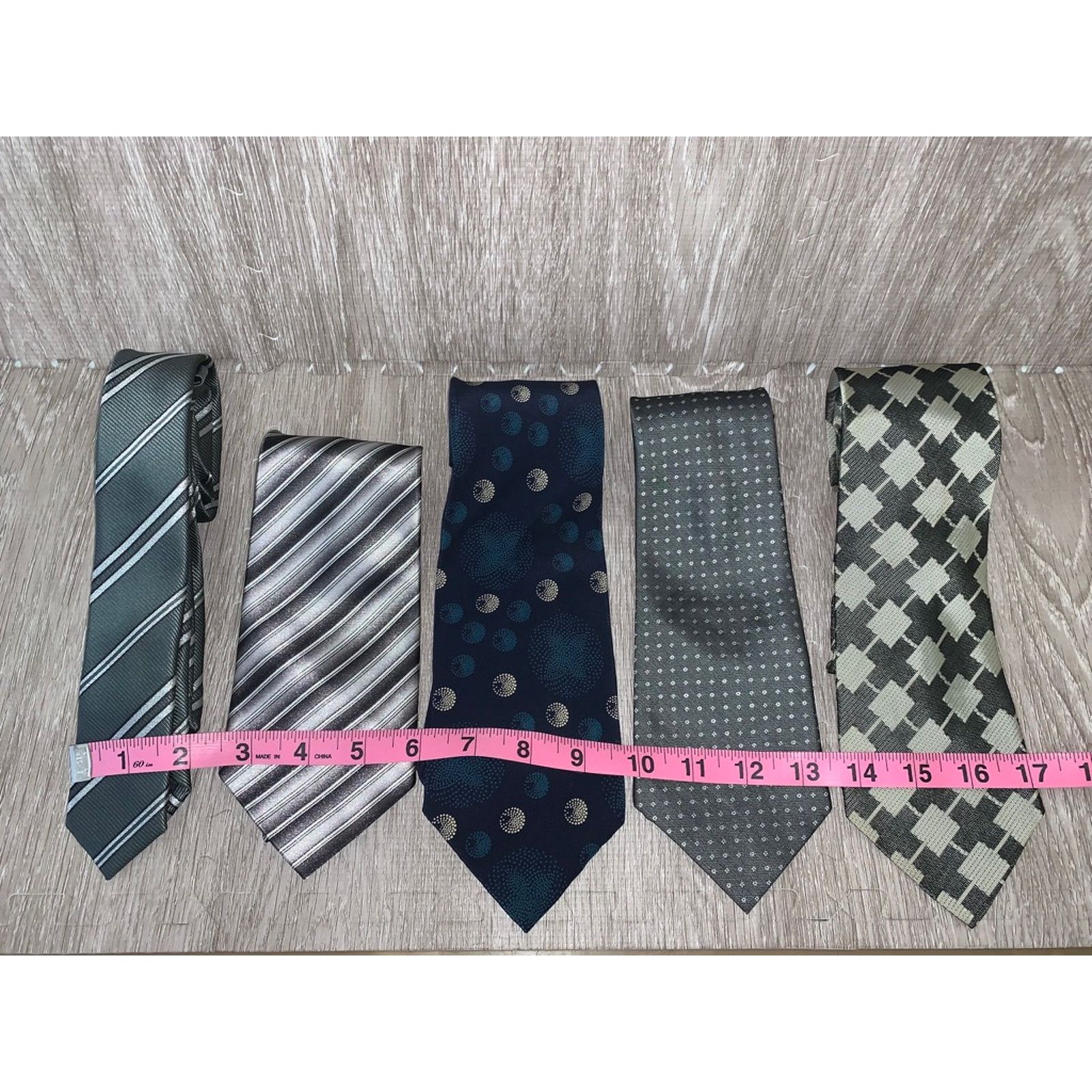 The Unbranded Brand Set of 5 Men's Striped Necktie Set Multicolor Size ONE SIZE - 2 Thumbnail