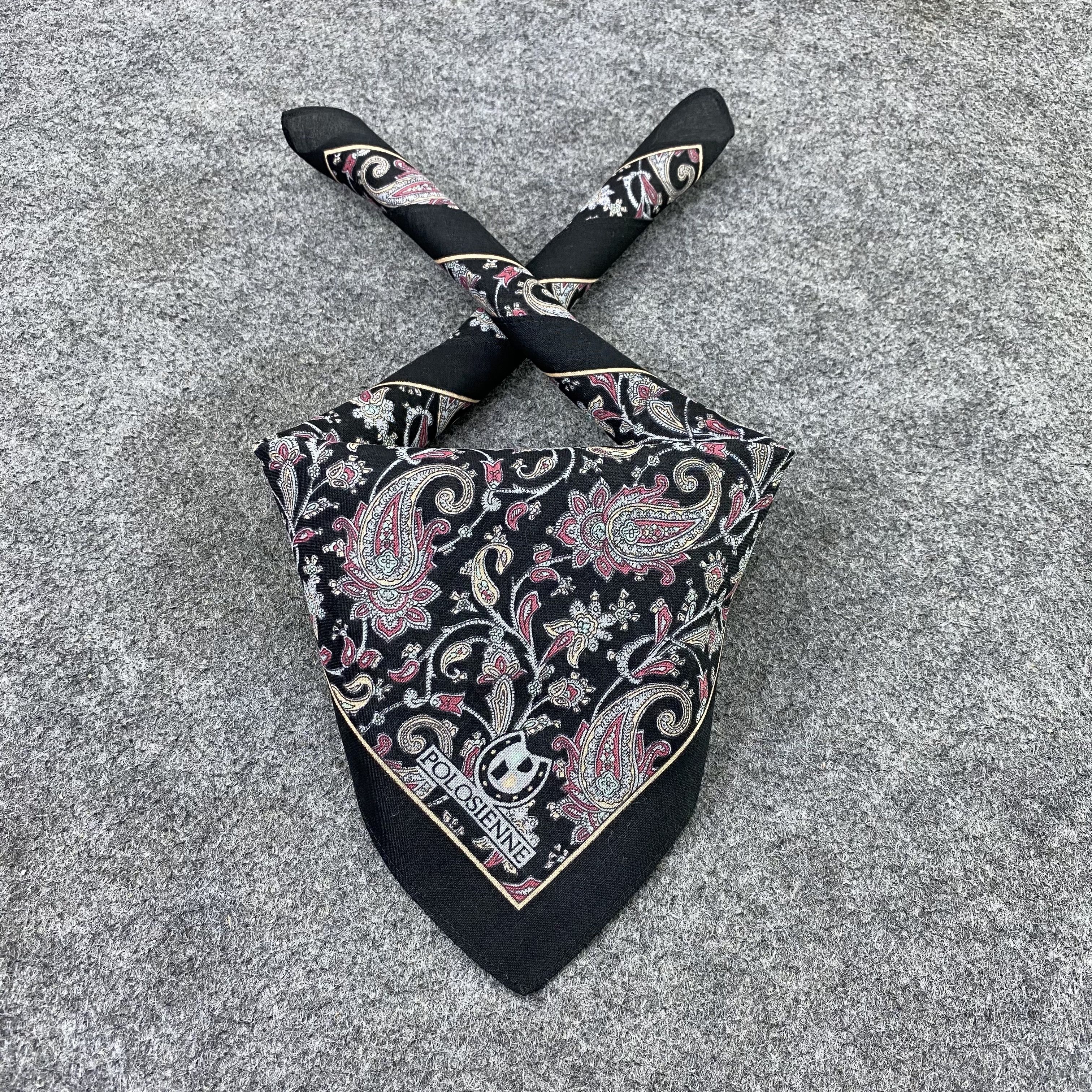 Designer POLOSIENNE handkerchief bandana handky paisley-B1440 Size ONE SIZE - 2 Thumbnail