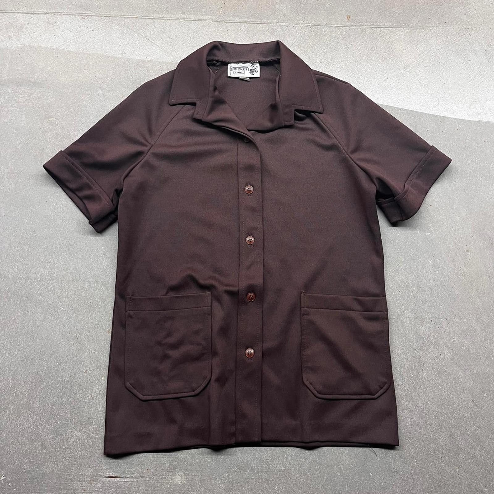 Designer Vintage 70s Cricket Lane Button-up Essential Polo Shirt Size US M / EU 48-50 / 2 - 1 Thumbnail