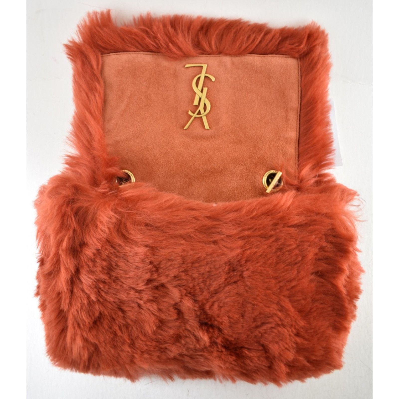 Yves Saint Laurent Saint Laurent Small Kate YSL Red Reversible Faux Fur Bag Size ONE SIZE - 14 Thumbnail