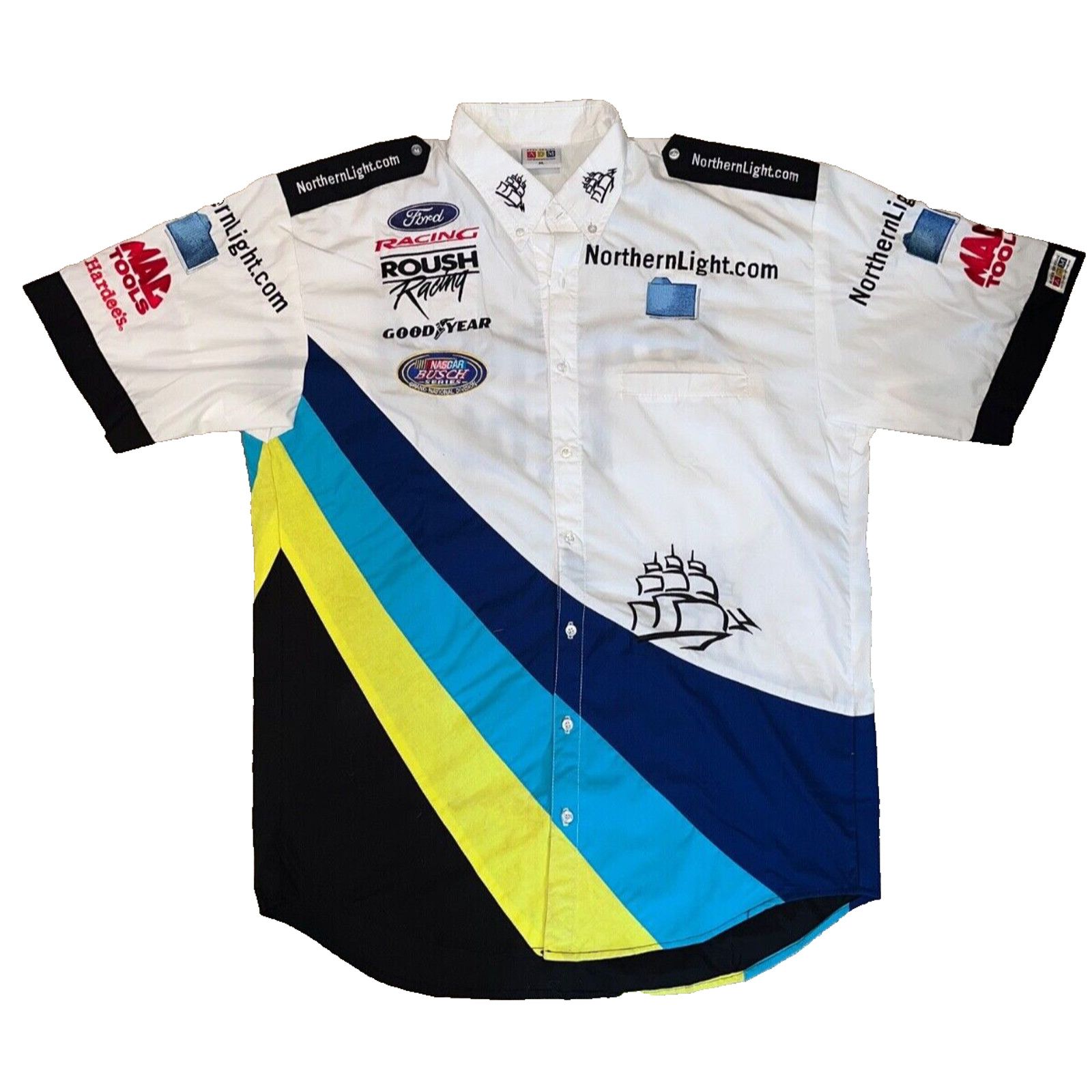 Apex Roush Pit Crew Shirt Jeff Burton NASCAR Busch Series Sz. XL Size US XL / EU 56 / 4 - 2 Thumbnail