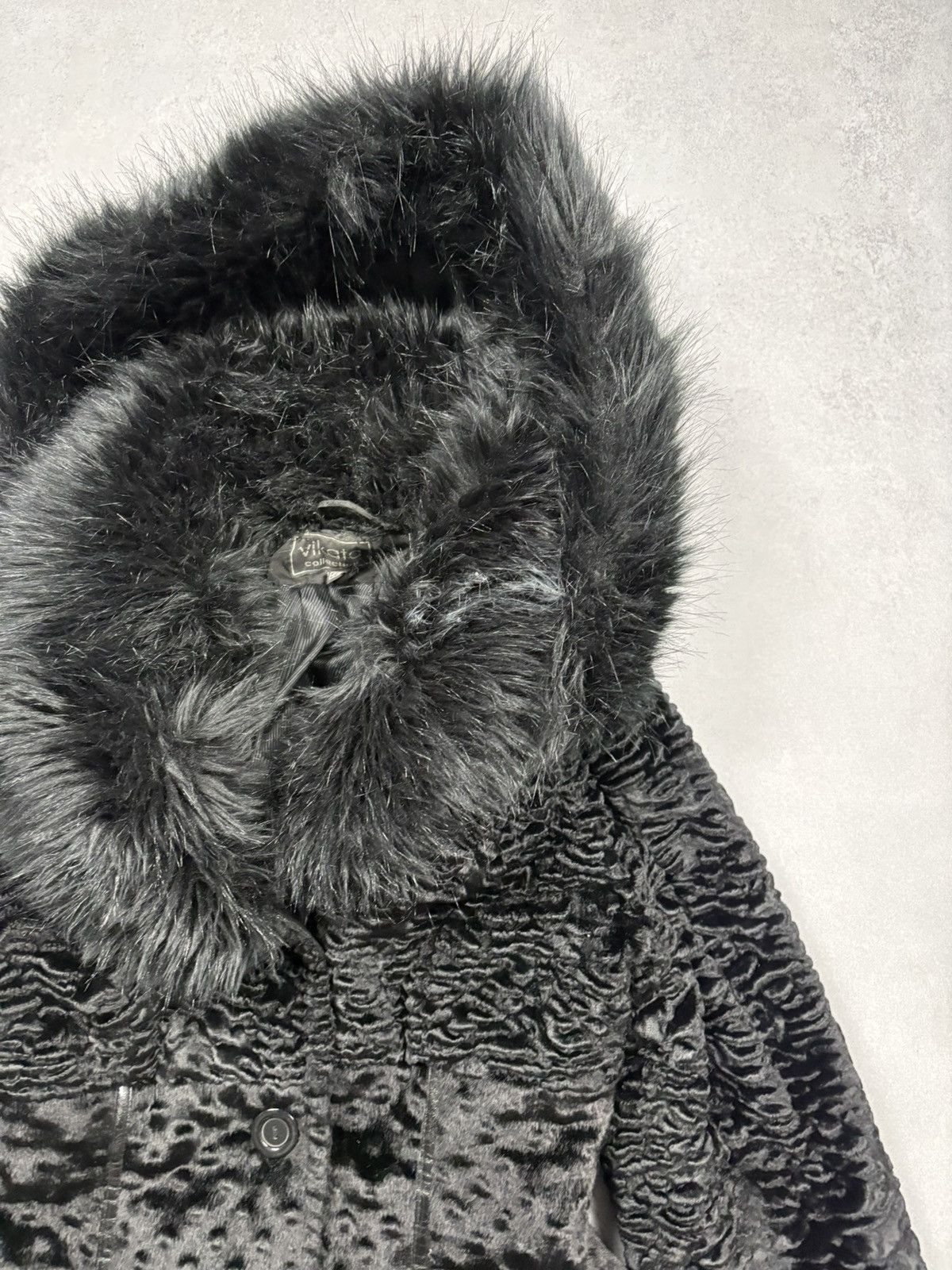 Vintage Vintage Karakul Lamb Fur Hooded Jacket With Faux Fur Trim S Size S / US 4 / IT 40 - 4 Thumbnail