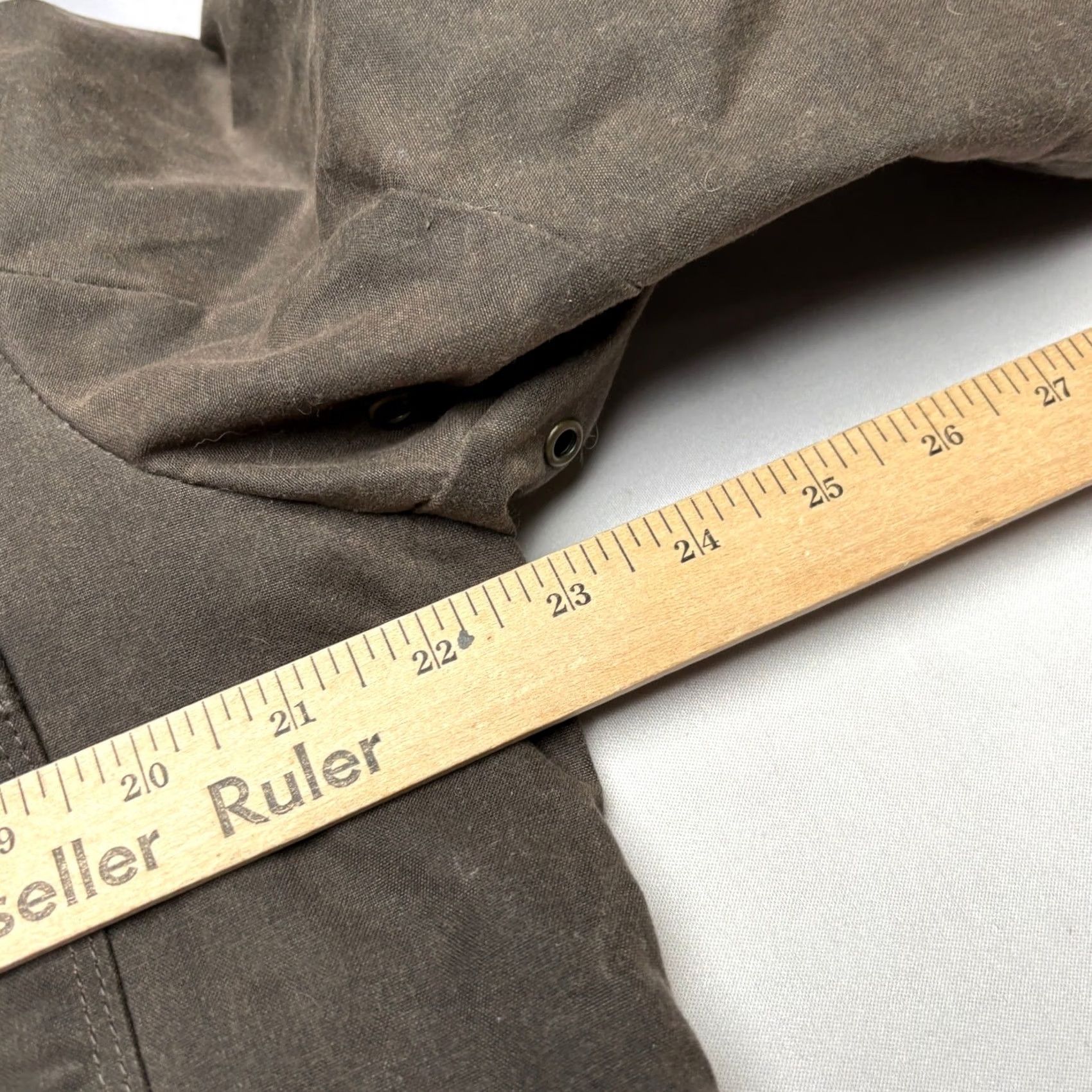 Billy Reid Billy Reid MSL ALA Waxed Cotton Chore Coat Jacket Men M Brown Rivet Oilskin Coat Size US M / EU 48-50 / 2 - 7 Thumbnail