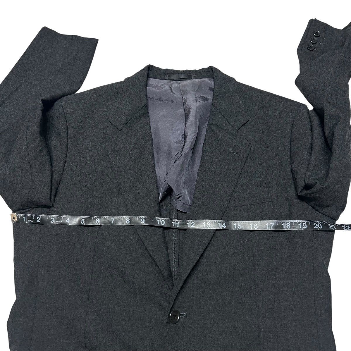 Issey Miyake 522 80s ISSEY MIYAKE vintage suit set up archive gray wool Size 42R - 12 Thumbnail