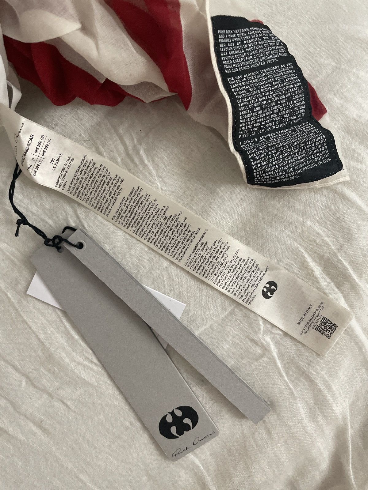 Rick Owens Rick Owens x TVHKB Bat Titty Flag Scarf 1/4 Size ONE SIZE - 8 Thumbnail