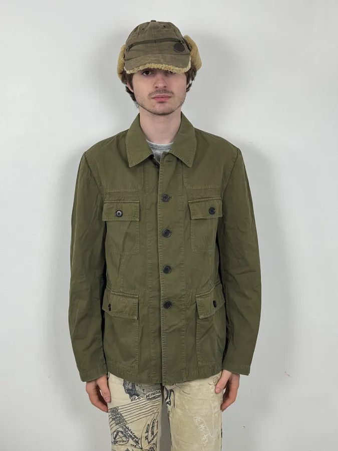 Dries Van Noten 2000s Dries Van Voten Olive Green Military Buttoned Jacket Size US M / EU 48-50 / 2 - 2 Thumbnail