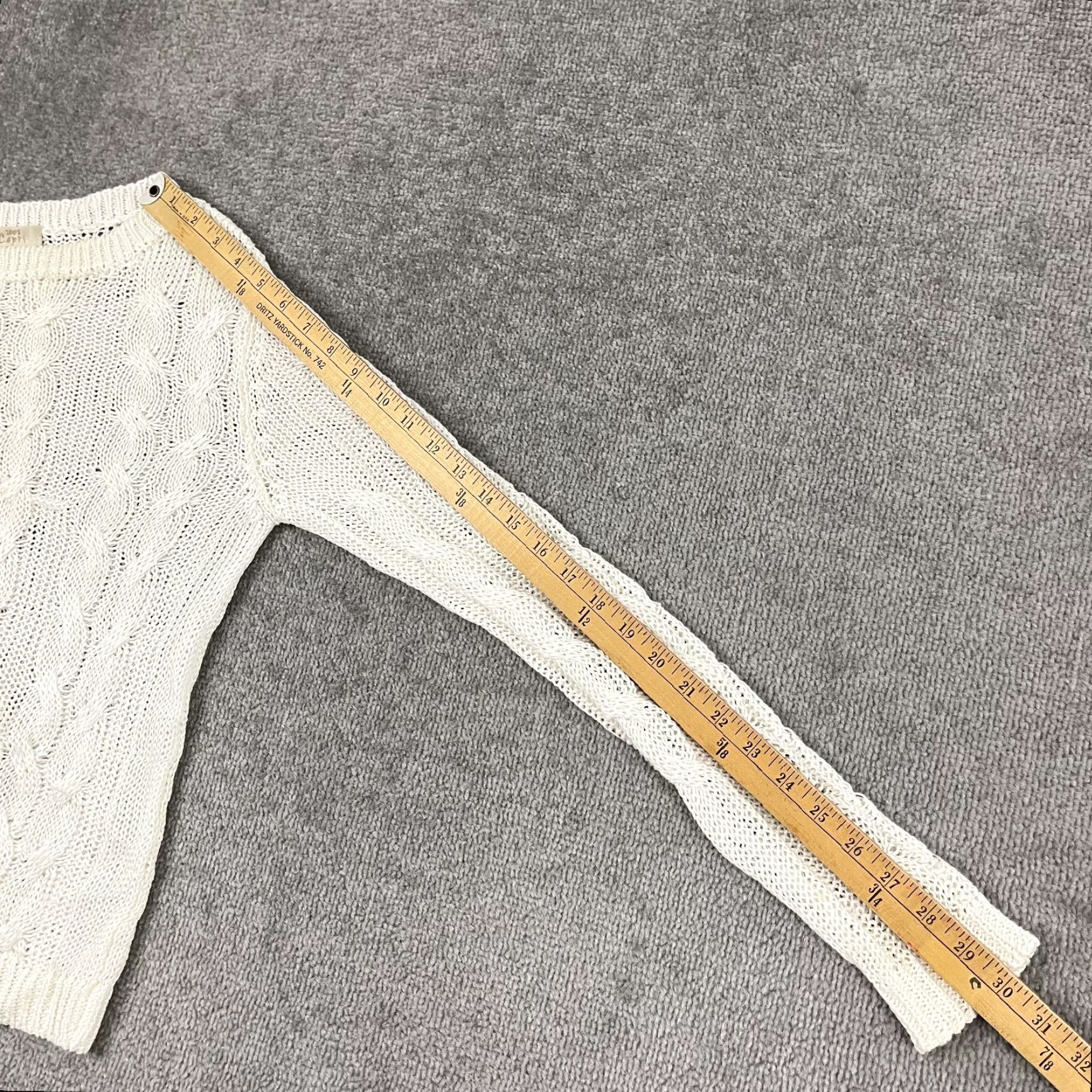 Vintage 100% Capri Sweater Womens Small White Knit Pullover Long Sleeve Minimal Classic Size S / US 4 / IT 40 - 5 Thumbnail