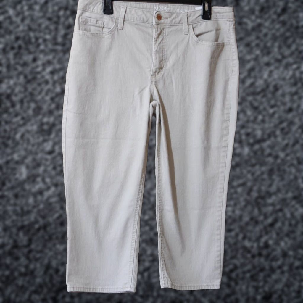 Vintage Riders by Lee Mid-Rise Capri Jeans Denim Beige Stretch Women's 12M #H14-7 (Regular) Jeans Capris Women Beige Stretch Size 34" / US 12 / IT 48 - 1 Thumbnail