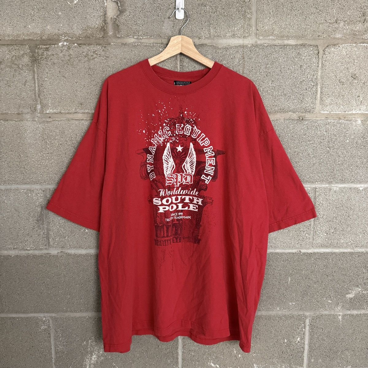 Southpole Vintage 90s Y2K Southpole Red Graphic Tee Mens 2XL Size US XXL / EU 58 / 5 - 1 Thumbnail