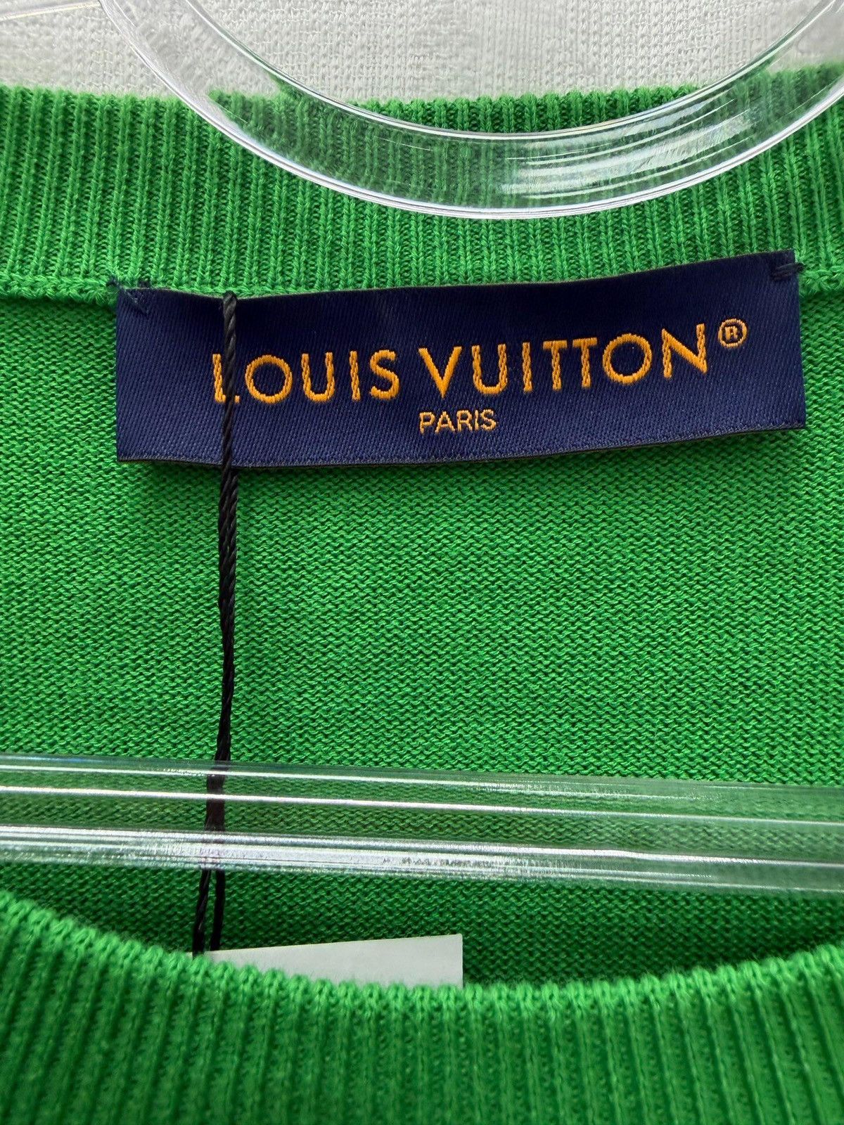 Louis Vuitton Louis Vuitton Green Monogram Sleeve Cotton Knit T-Shirt Size US XXL / EU 58 / 5 - 3 Thumbnail