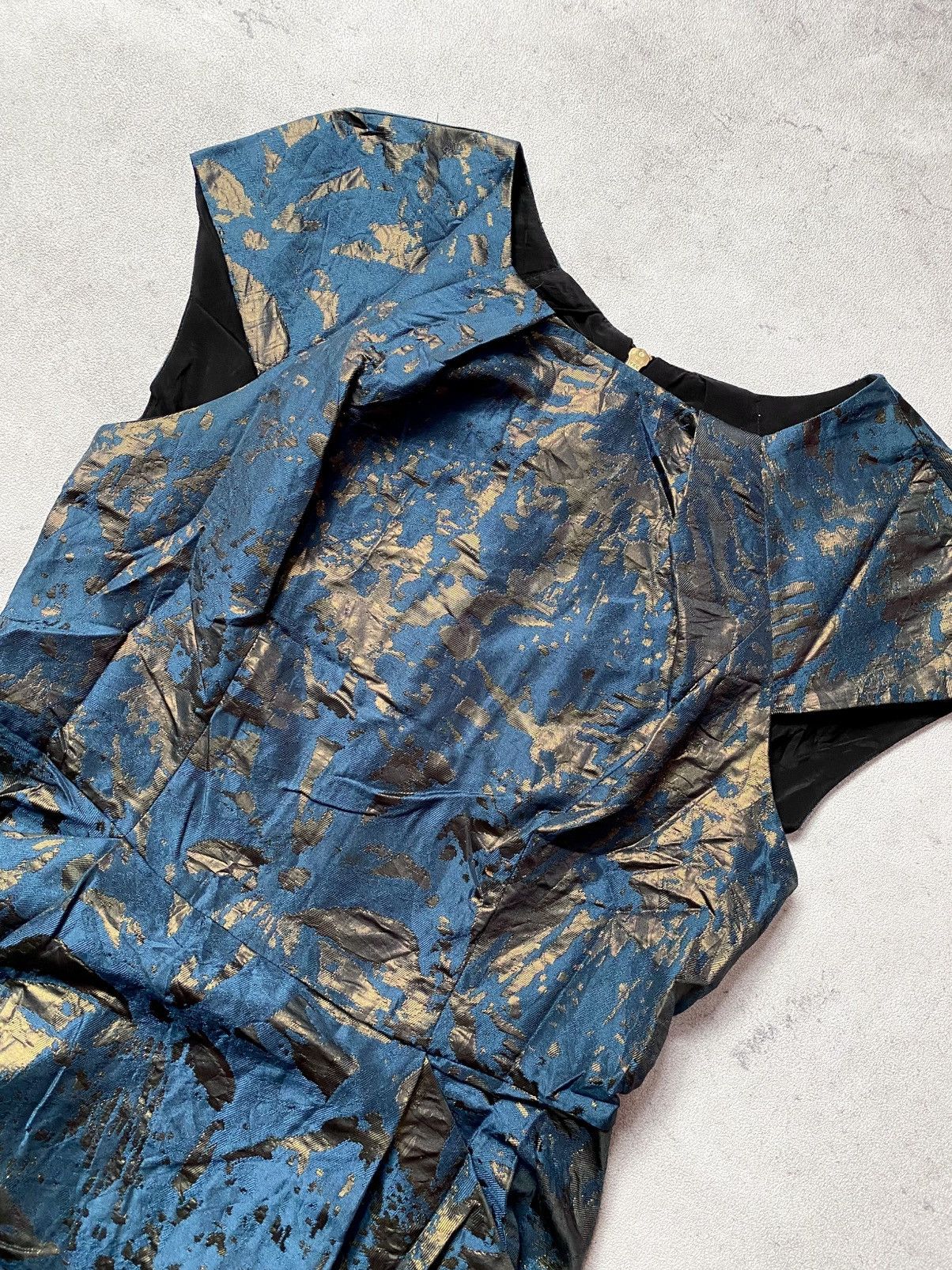 Allsaints All Saints Spitalfields Blue Gold Mini Dress Size S / US 4 / IT 40 - 3 Thumbnail