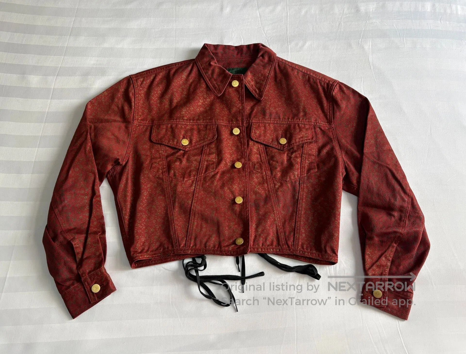 Jean Paul Gaultier Jean Paul Gaultier Red Floral Ribbon Jacket. Size M / US 6-8 / IT 42-44 - 1 Thumbnail