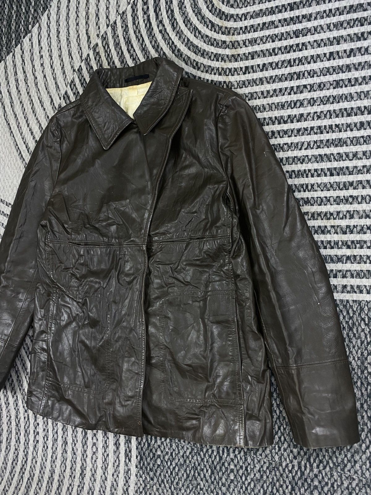 ABAHOUSE Vintage Abahouse Dark Brown Leather Jacket Size US S / EU 44-46 / 1 - 4 Thumbnail