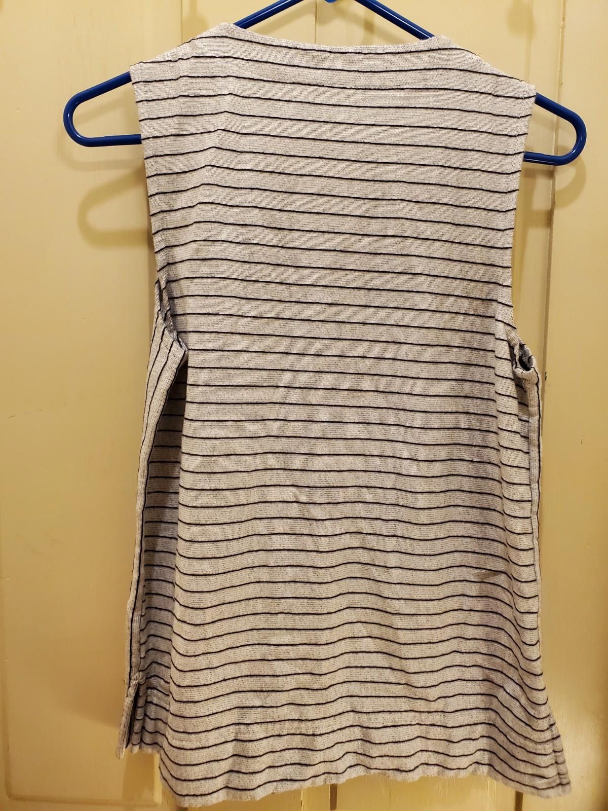 J.Crew J. Crew Gray Navy Blue Striped Knit TankTop Small Size S / US 4 / IT 40 - 4 Thumbnail