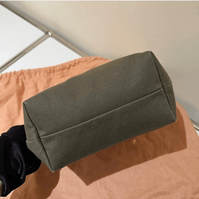 Miu Miu Miu Miu Olive & Yellow Colorblock Fabric Top Handle Bag Size ONE SIZE - 6 Thumbnail