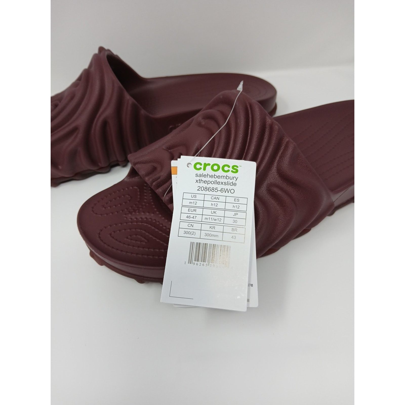 Crocs Crocs POLLEX SLIDE BY SALEHE BEMBURY Men's US Size 12 NEW Size US 12 / EU 45 - 18 Thumbnail