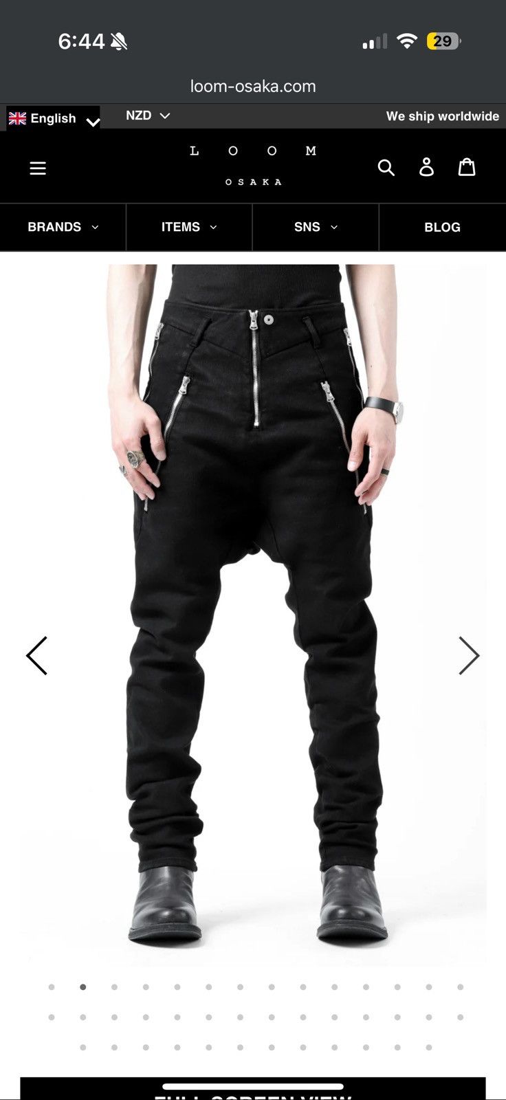 Incarnation × Isamu Katayama Backlash Incarnation x Backlash Denim Drop Crotch Pants Size US 30 / EU 46 - 7 Thumbnail