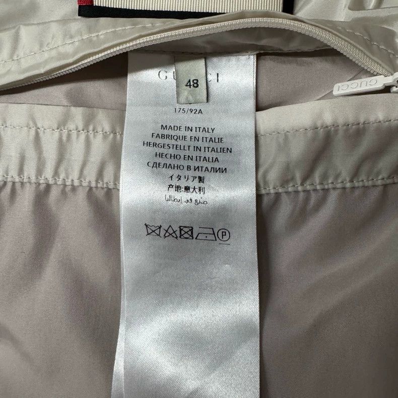 Gucci Gucci White and red stitched hooded windbreaker jacket Size US M / EU 48-50 / 2 - 4 Thumbnail
