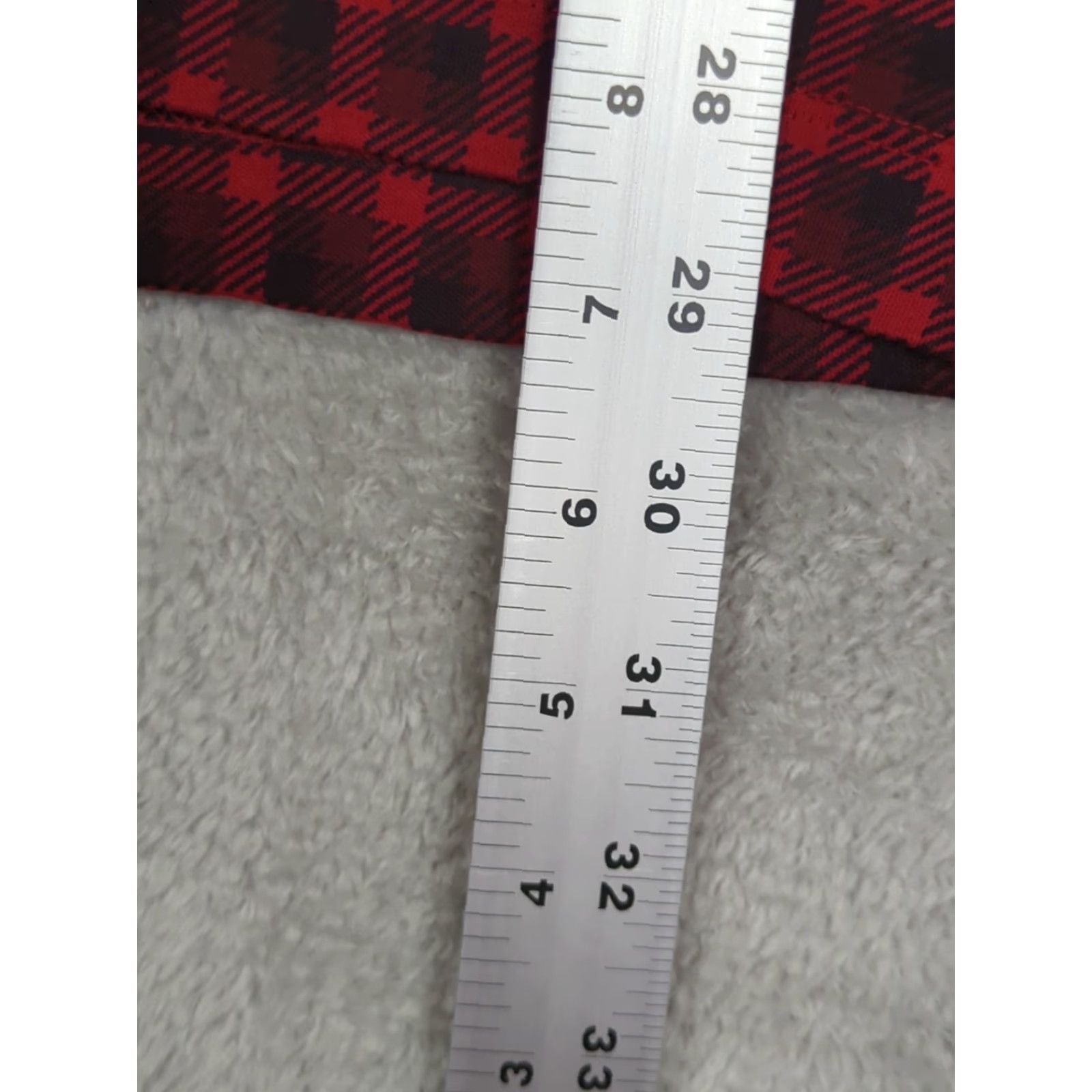 J. Jill J. Jill Tunic Shirt Regular M Red Plaid V-Neck Knit 100% Cotton Long Sleeve Casual All Seasons Womens Size M / US 6-8 / IT 42-44 - 6 Thumbnail