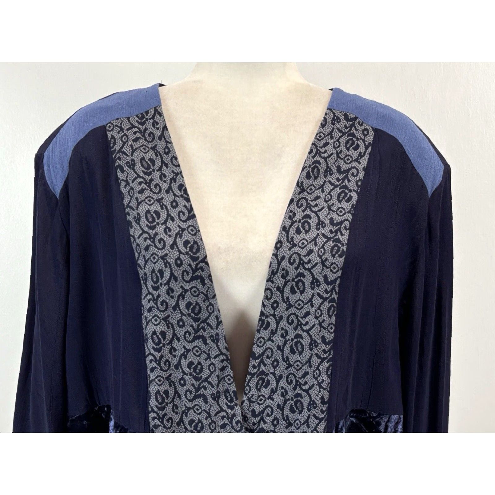 Vintage Vtg Melrose Woman Tunic Blazer Jacket Sz 22 Plus Women’s Mixed Media One Button Size 3XL / US 20-22 - 5 Thumbnail