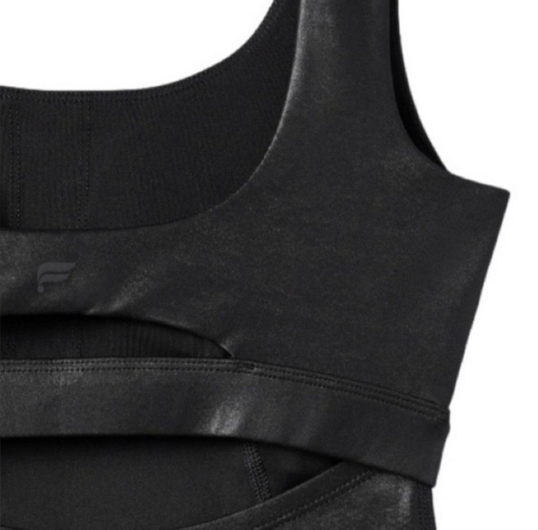 Fabletics FABLETICS Khloé Edit Black Motion365+ Shine Jumpsuit Size 30" / US 8 / IT 44 - 9 Thumbnail
