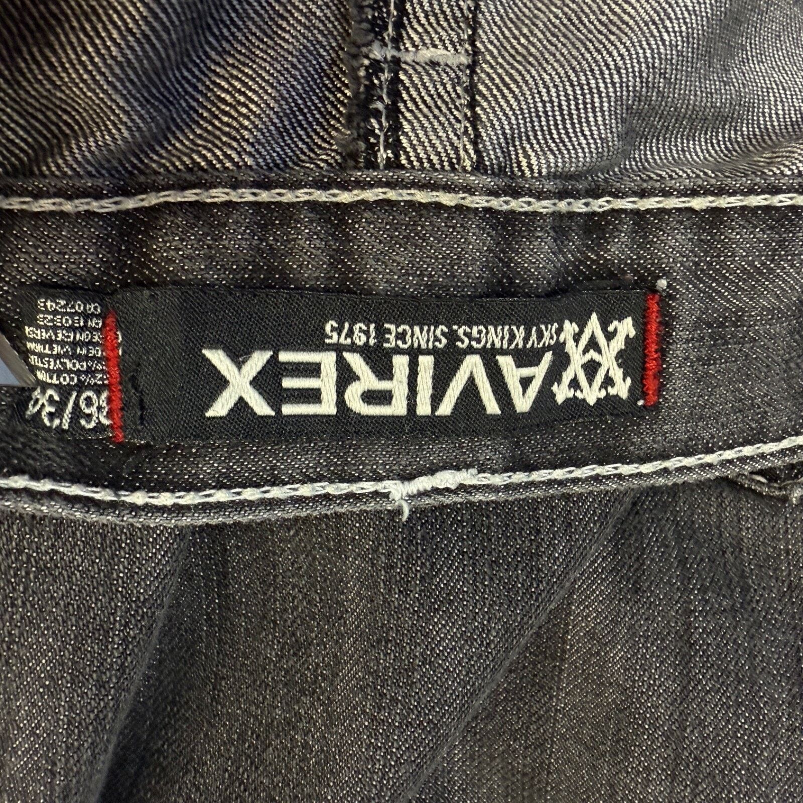 Avirex Avirex 36/34 men’s dark grey Y2K baggy vintage denim jeans Size US 36 / EU 52 - 9 Thumbnail