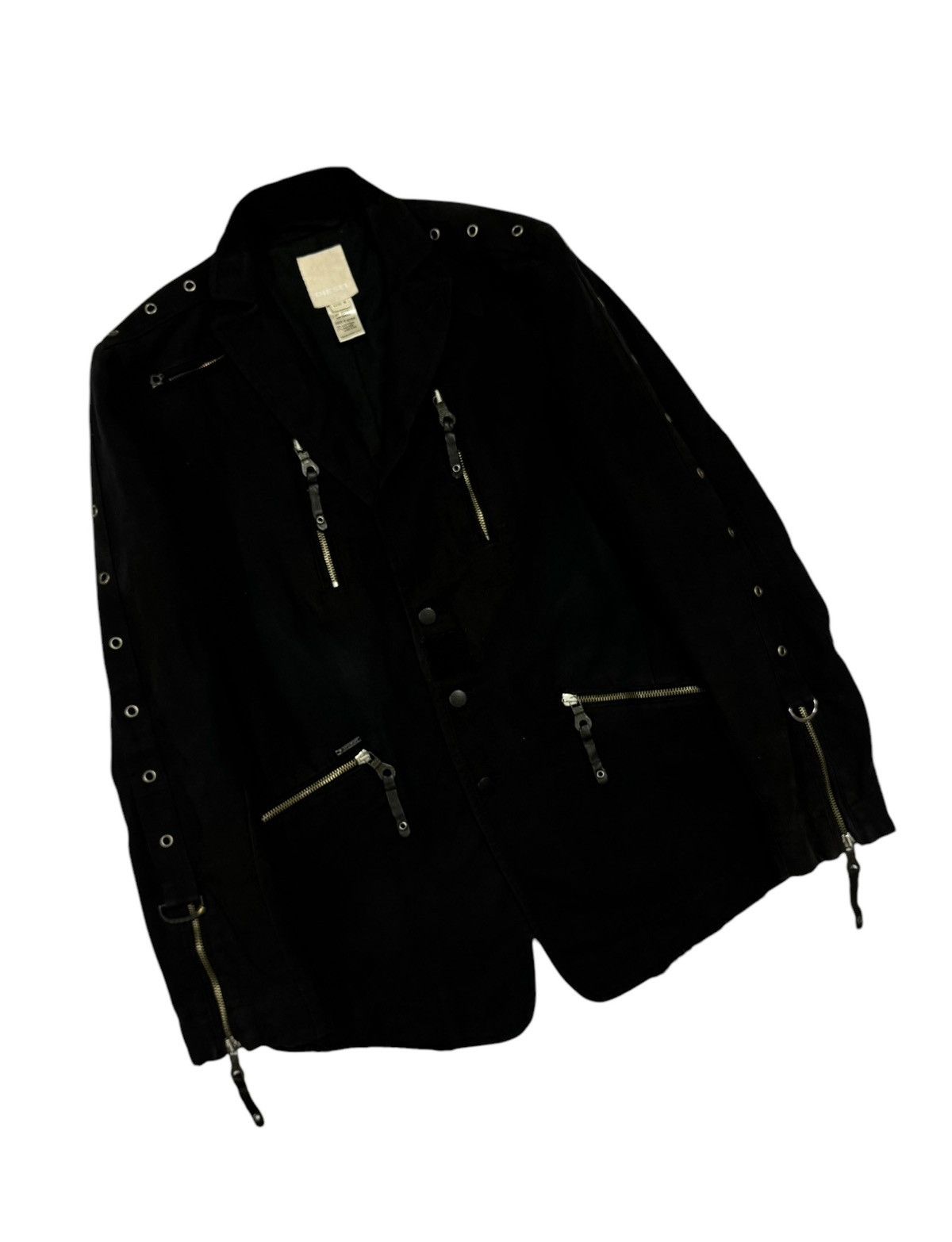 Diesel × Diesel Black Gold Diesel Bondage Black Blazer Jacket Multipocket Size 40R - 5 Thumbnail