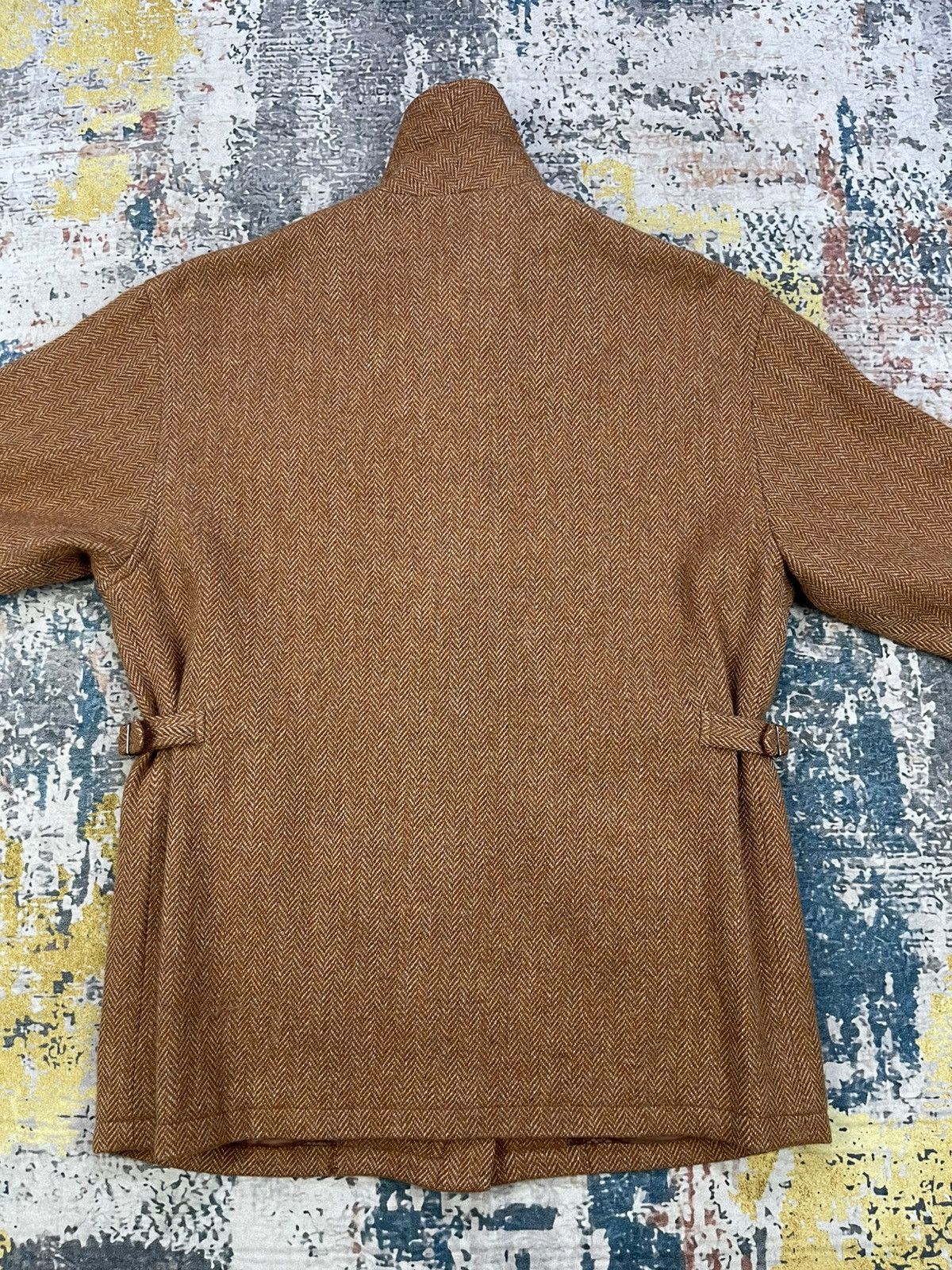 Polo Ralph Lauren Ralph Lauren Herringbone Tweed Half Cinch Equastrian Jacket Size L / US 10 / IT 46 - 7 Thumbnail