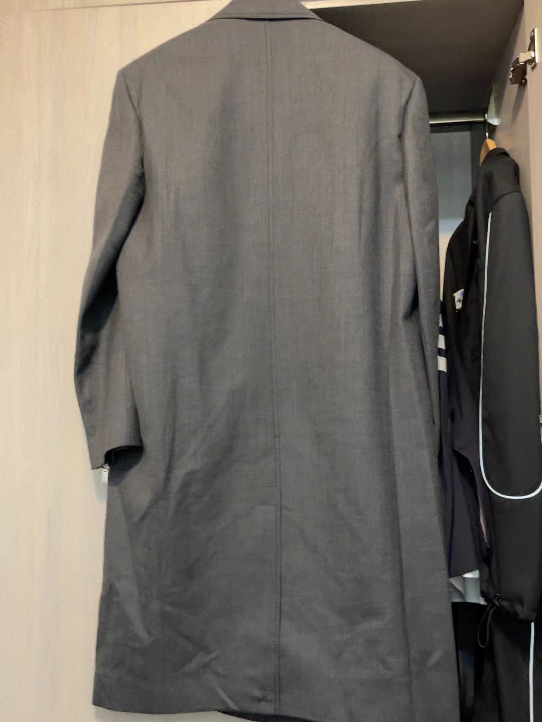 WE11DONE Gray Double-Breasted Long Coat Size S Size US S / EU 44-46 / 1 - 4 Thumbnail
