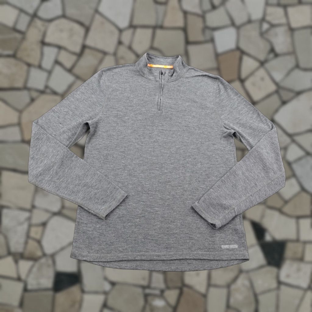 Vintage Omni-Wool Sweater Mens XL Gray 1/4 Zip Pullover Performance Mid Layer Wool Blend Size US XL / EU 56 / 4 - 1 Thumbnail
