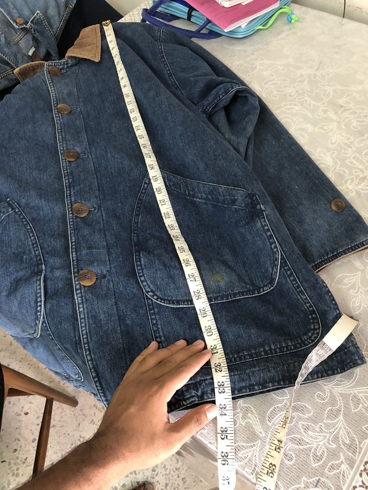 Lands' End Vintage Land's End Parka Denim Jacket Size US L / EU 52-54 / 3 - 17 Thumbnail